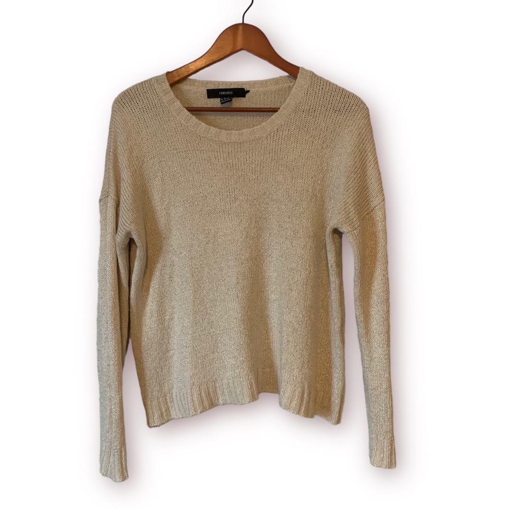 [Forever21] Cream Knit Sweater